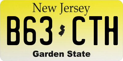 NJ license plate B63CTH