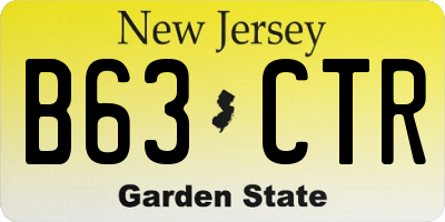 NJ license plate B63CTR