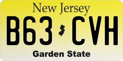 NJ license plate B63CVH