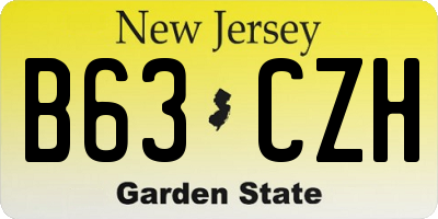 NJ license plate B63CZH