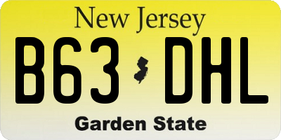 NJ license plate B63DHL