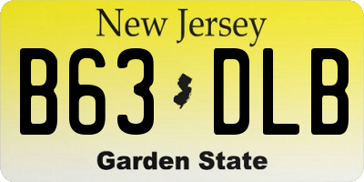 NJ license plate B63DLB
