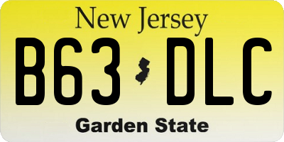 NJ license plate B63DLC