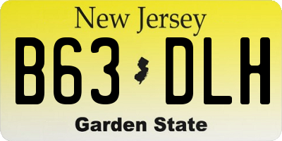 NJ license plate B63DLH