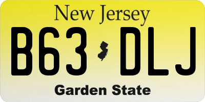 NJ license plate B63DLJ