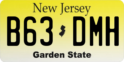 NJ license plate B63DMH
