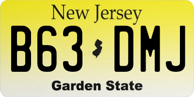 NJ license plate B63DMJ