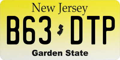 NJ license plate B63DTP