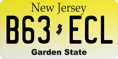 NJ license plate B63ECL