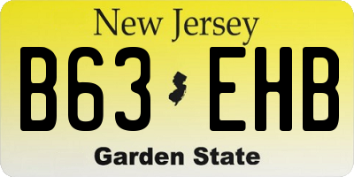 NJ license plate B63EHB
