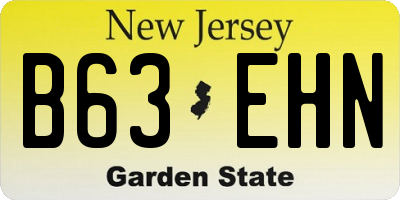 NJ license plate B63EHN