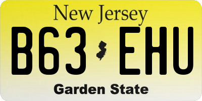 NJ license plate B63EHU