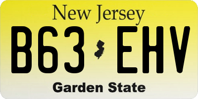 NJ license plate B63EHV