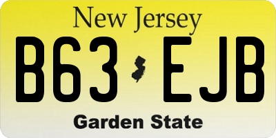 NJ license plate B63EJB
