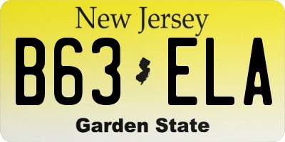 NJ license plate B63ELA