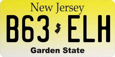 NJ license plate B63ELH