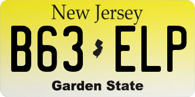 NJ license plate B63ELP