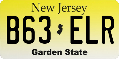 NJ license plate B63ELR