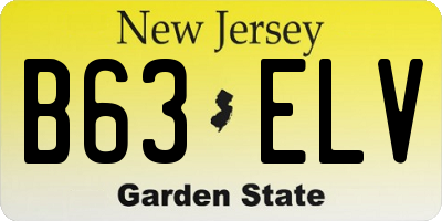 NJ license plate B63ELV