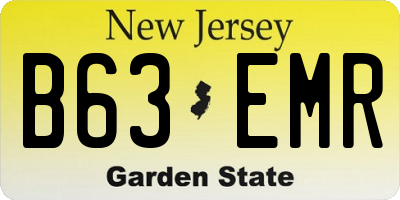 NJ license plate B63EMR
