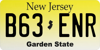 NJ license plate B63ENR
