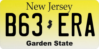 NJ license plate B63ERA