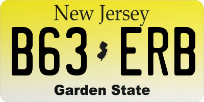 NJ license plate B63ERB
