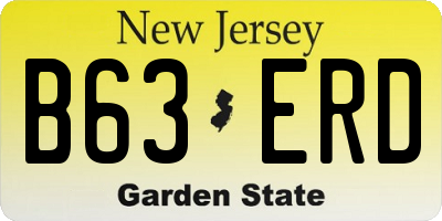 NJ license plate B63ERD