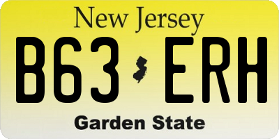 NJ license plate B63ERH