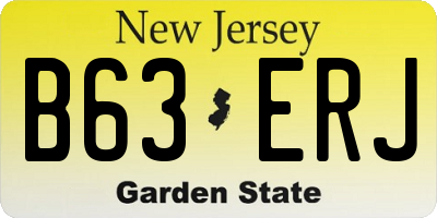 NJ license plate B63ERJ