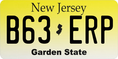 NJ license plate B63ERP