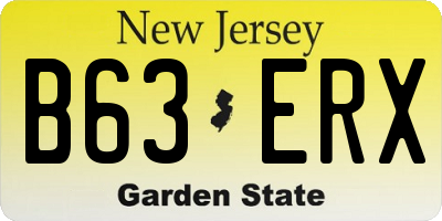 NJ license plate B63ERX