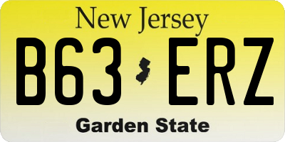 NJ license plate B63ERZ