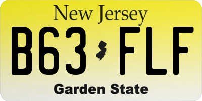 NJ license plate B63FLF