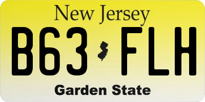 NJ license plate B63FLH