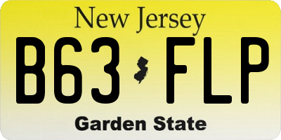 NJ license plate B63FLP