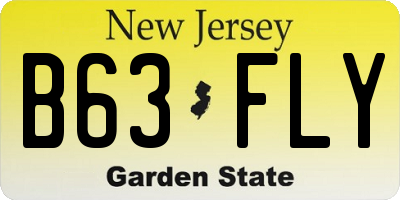 NJ license plate B63FLY