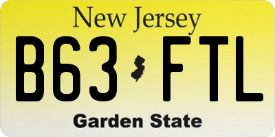 NJ license plate B63FTL