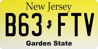 NJ license plate B63FTV
