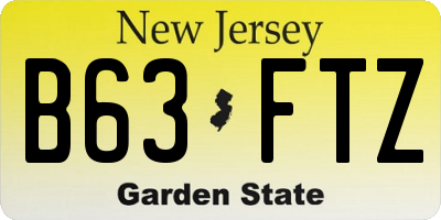 NJ license plate B63FTZ