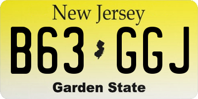 NJ license plate B63GGJ