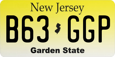 NJ license plate B63GGP