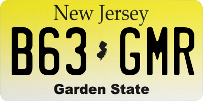 NJ license plate B63GMR