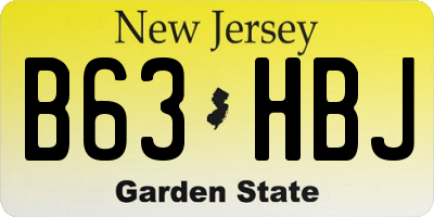 NJ license plate B63HBJ