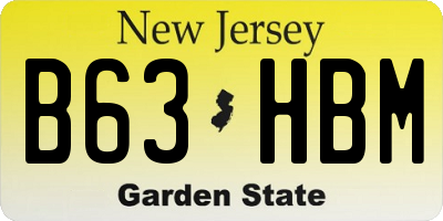 NJ license plate B63HBM