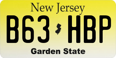 NJ license plate B63HBP