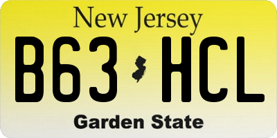 NJ license plate B63HCL