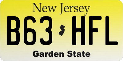 NJ license plate B63HFL