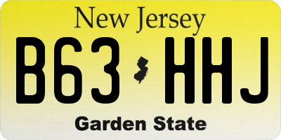 NJ license plate B63HHJ