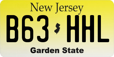 NJ license plate B63HHL